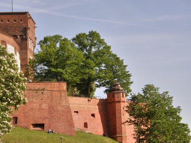 Wawel. Krakow. şehir antik bir parçası.