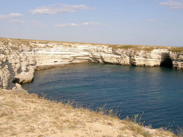 Costa do mar. A Crimeia ocidental. Tarhankut — Fotografia de Stock