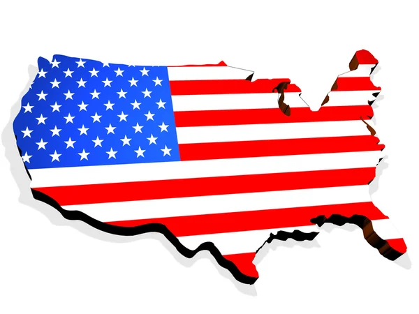 Mapa de los Estados Unidos — Foto de Stock