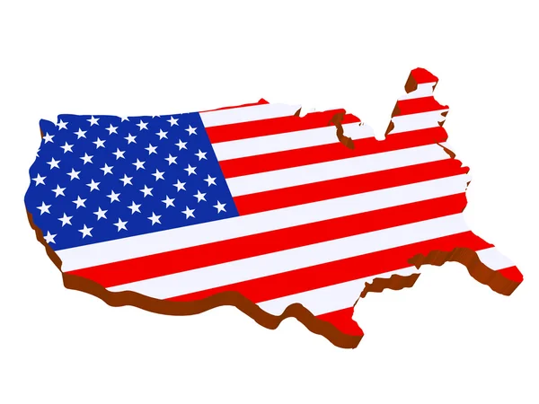 Mappa degli Stati Uniti — Foto Stock