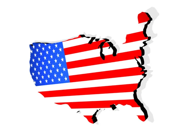 Mapear os EUA — Fotografia de Stock