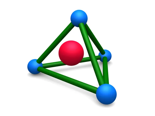 Molekulare Pyramidenstruktur — Stockfoto
