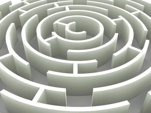 Tredimensionell grafisk bild. labyrint. — Stockfoto