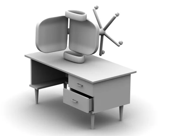 Стул и стол — стоковое фото