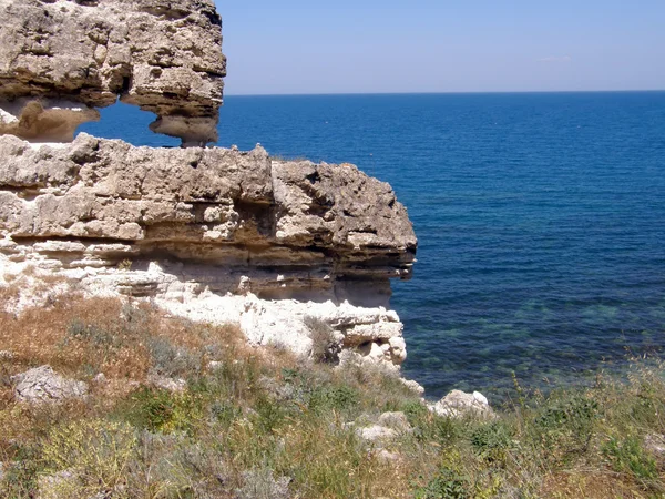 Pobřeží moře. západní Krym. tarhankut — Stock fotografie