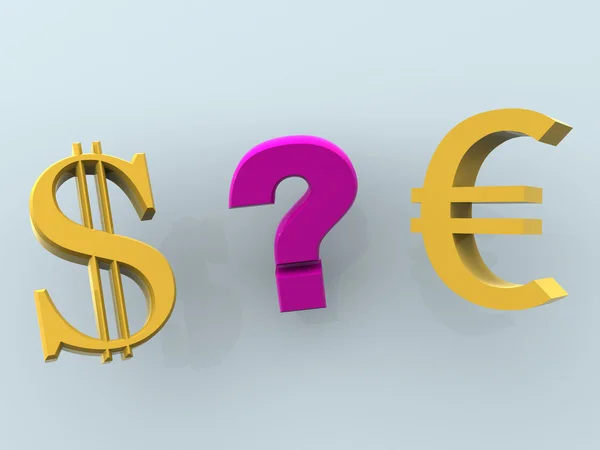 Dollár vagy az euró. — Stock Fotó