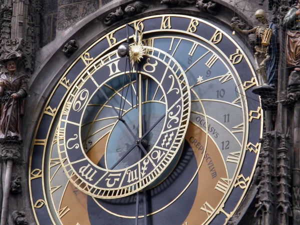 Eski bir saat. Prag. — Stok fotoğraf
