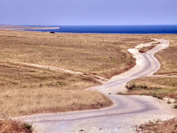 Paysage steppe. La Crimée occidentale . — Photo