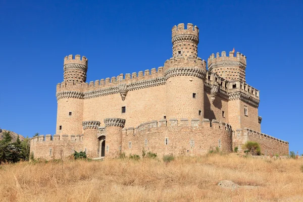 Castelo Manzanares el Real, Espanha. Construído no século XV — Fotografia de Stock