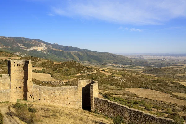 Nádherný výhled z věží hradu loarre, Španělsko — Stock fotografie