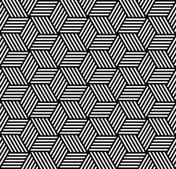 Naadloze geometrische patroon in op-art design. — Stockvector