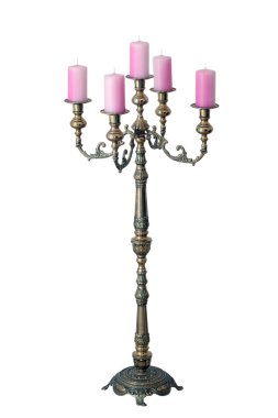 The bronze classical candlestick clipart