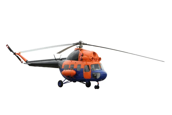 Der orange Hubschrauber — Stockfoto