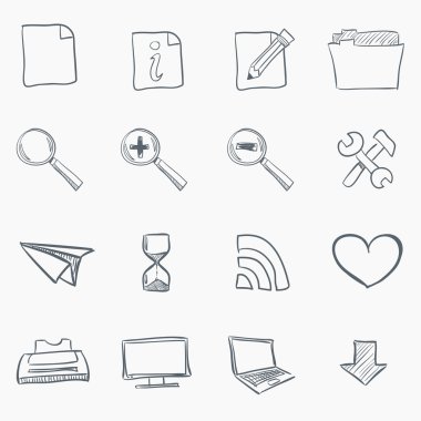 Sketch Icon Set clipart