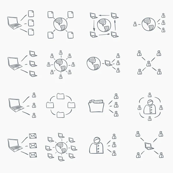 Ensemble d'icônes croquis — Image vectorielle