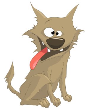 Cartoon Character Sly Dog clipart