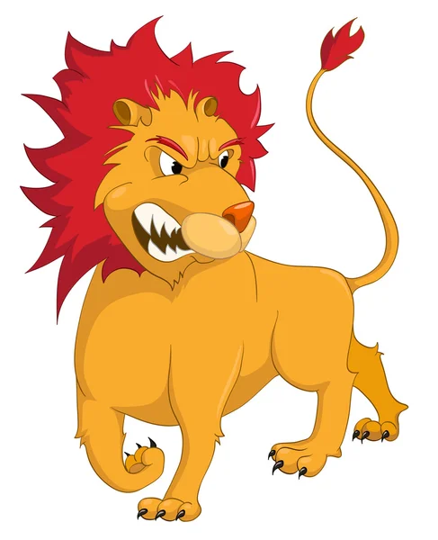 漫画のキャラクターのライオン — ストックベクタ