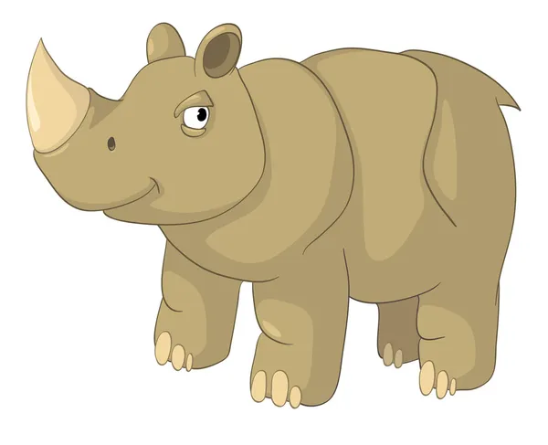 Cartoon Character Rhino — Stock Vector