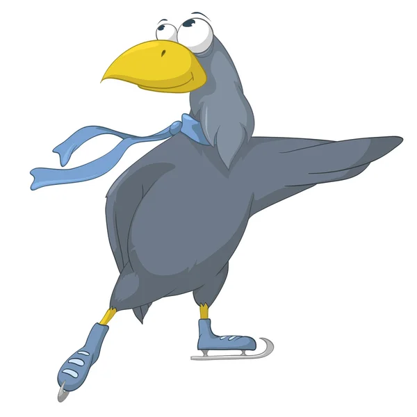Pássaro de personagem de desenhos animados — Vetor de Stock