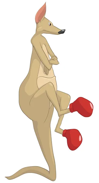 Canguro personaggio cartone animato — Vettoriale Stock