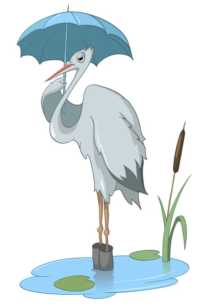 Cartoon Character Stork — Stock Vector