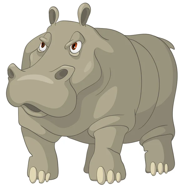 Personagem de desenho animado Hippopopotamus —  Vetores de Stock