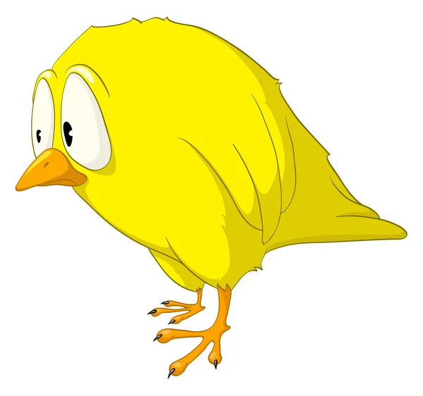 Caráter dos desenhos animados Melancolia Bird — Vetor de Stock