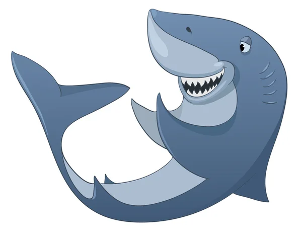 Мультиплікаційний персонаж акули — стоковий вектор