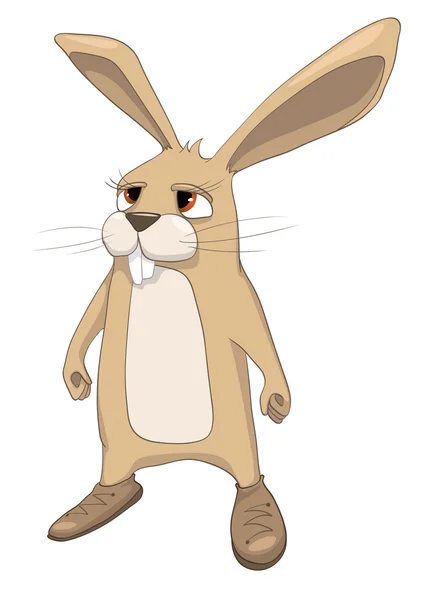 Coniglio personaggio cartone animato — Vettoriale Stock