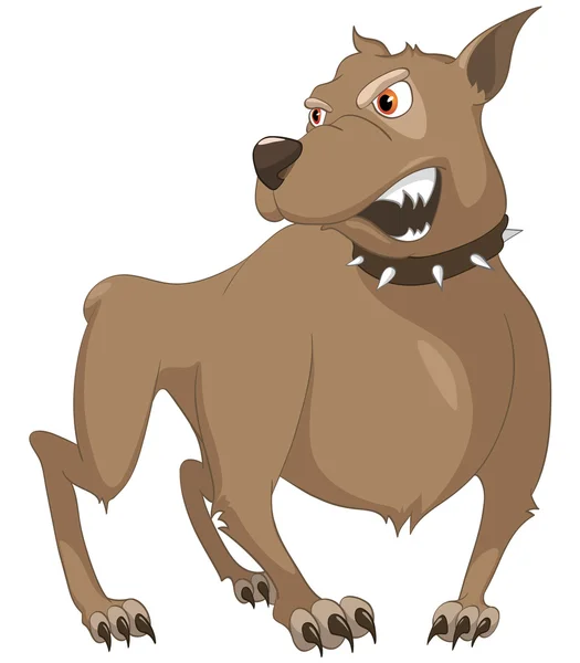 Zeichentrickfigur schlauer Hund — Stockvektor