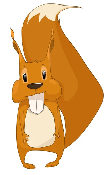 Écureuil personnage de bande dessinée — Image vectorielle