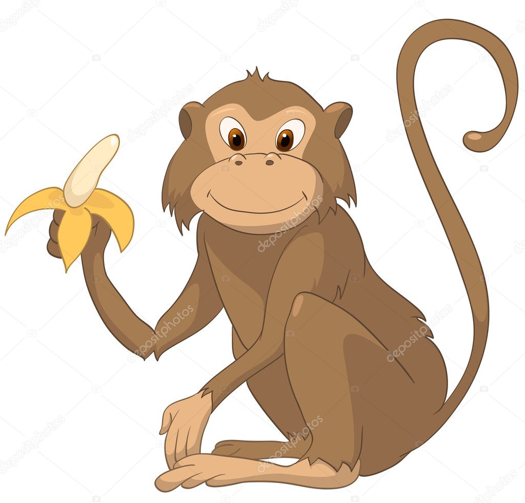 Cartoon Character Monkey Stock Vector Image by ©VisualGeneration #6844083