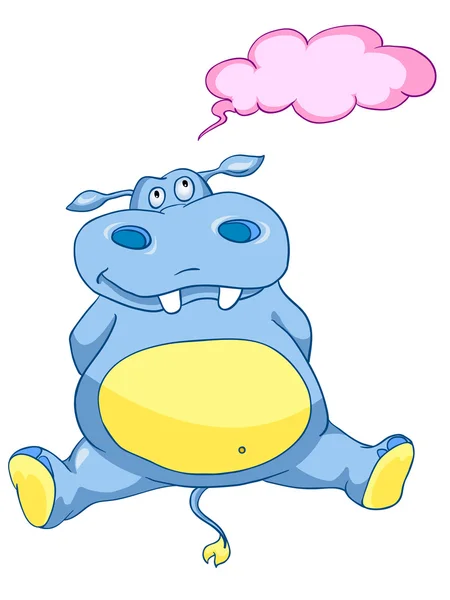 Personagem de desenho animado Hippopopotamus — Vetor de Stock
