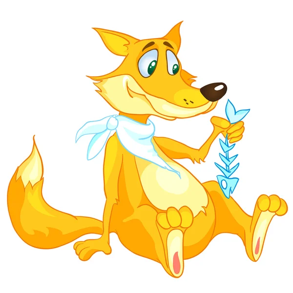 Cartoon Character Fox — Stock Vector