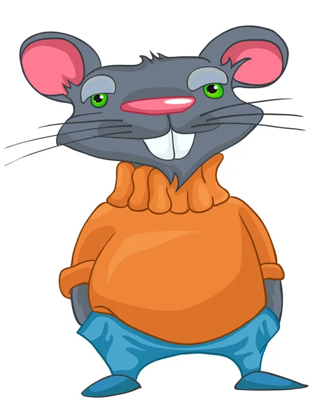 Cartoon Character Rat — Stock Vector