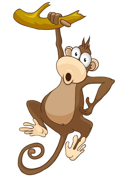 卡通字符猴子 — 图库矢量图片