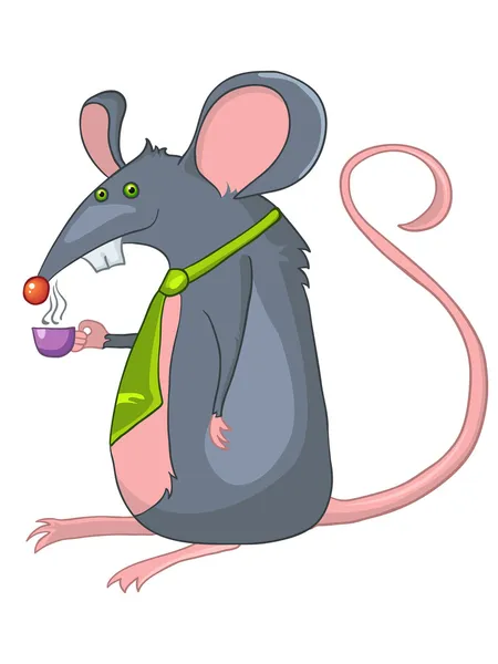 Cartoon Character Rat — Stock Vector