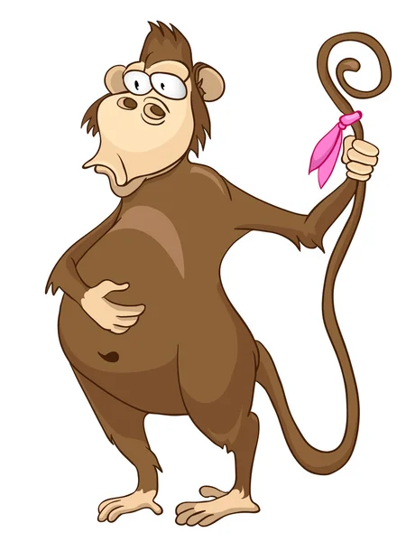 Caráter dos desenhos animados Macaco — Vetor de Stock