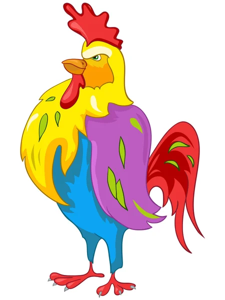 漫画のキャラクターの鶏 — ストックベクタ