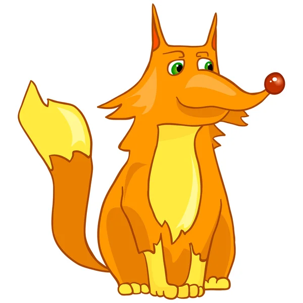 Kreslená postava fox — Stockový vektor
