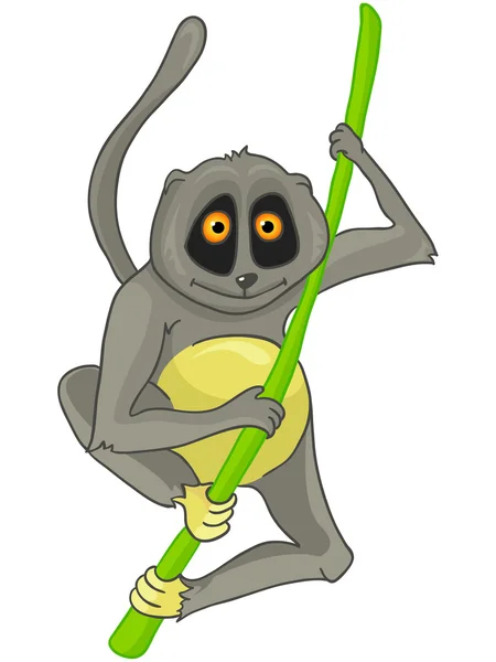 Caractère de bande dessinée Lemur — Image vectorielle