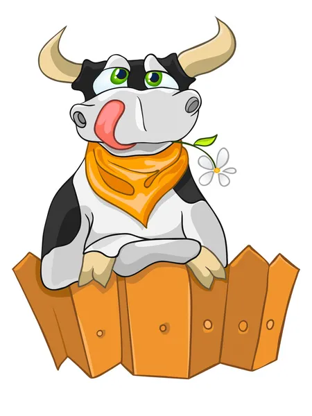 Caráter dos desenhos animados Vaca —  Vetores de Stock
