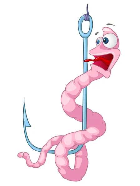 Cartoon Caracter Worm — Vector de stoc