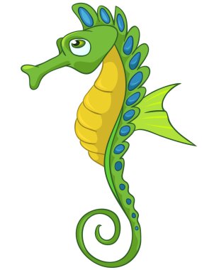 Cartoon Character Seahorse clipart