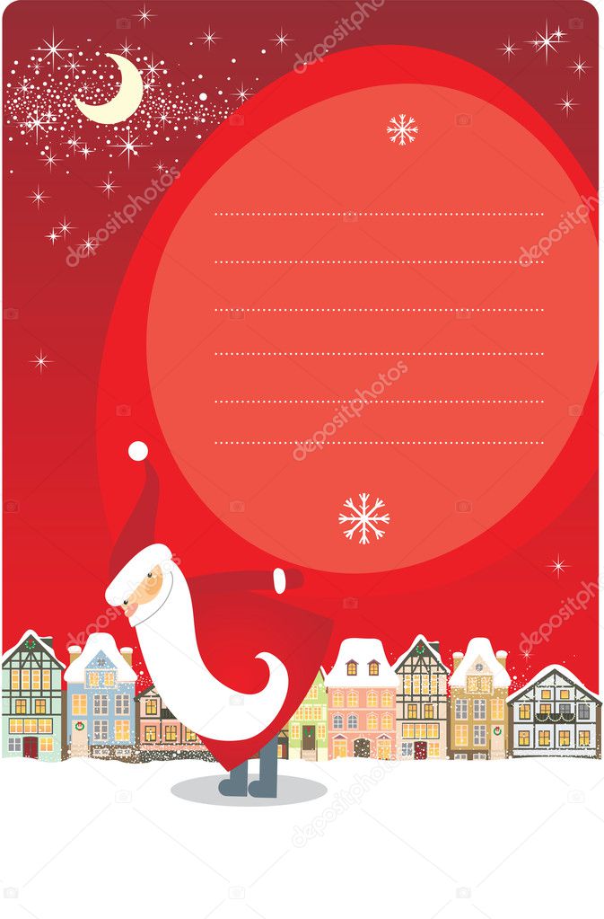 Christmas greeting card with copy-space
