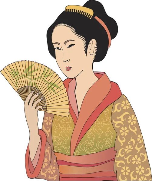 Japanische Geisha — Stockvektor