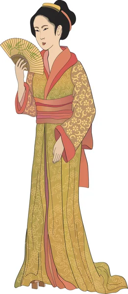 Японские гейши — стоковый вектор