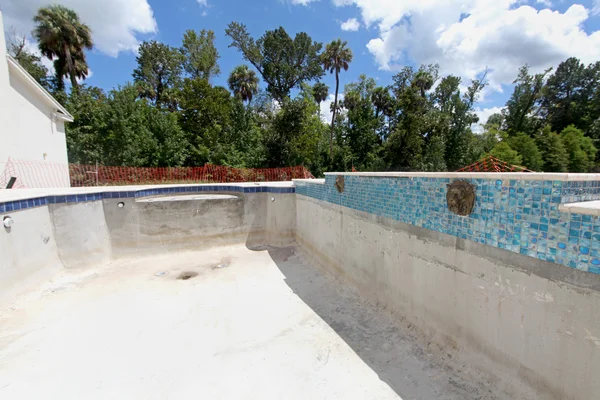 Construção da piscina — Fotografia de Stock