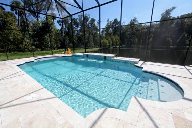 Swimming Pool with Lake View clipart