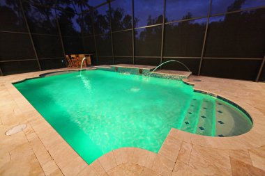 Pool at Night clipart